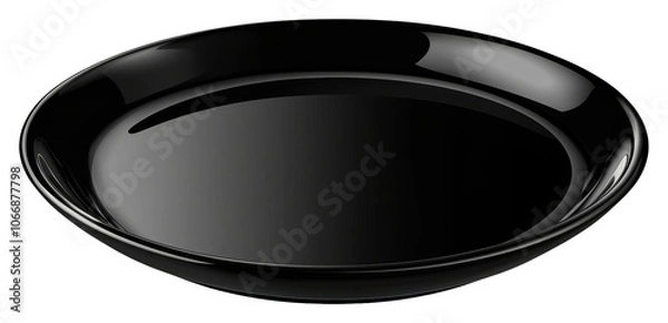 Fototapeta Explore the elegance of a black plate a perfect addition to your dining experience transparent background