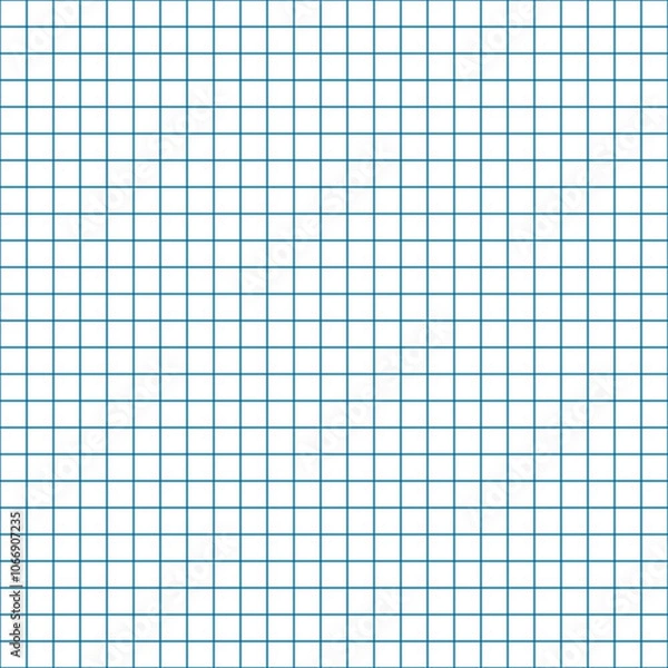 Fototapeta Grid paper. Abstract squared background with color graph. Geometric pattern for school, wallpaper, textures, notebook. Lined blank on transparent background