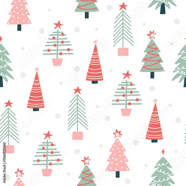 Obraz seamless pattern with christmas trees