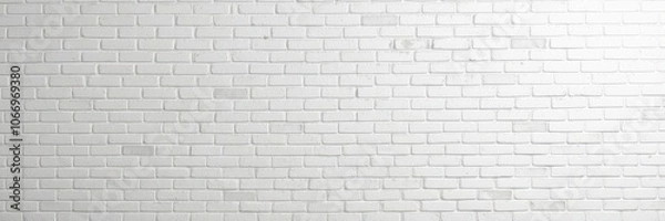 Fototapeta White brick wall background in high resolution, perfect for a variety of design projects, projects