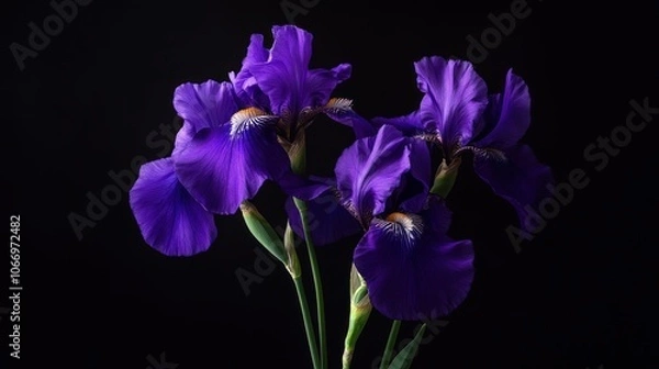 Obraz Purple Iris Flower Bouquet