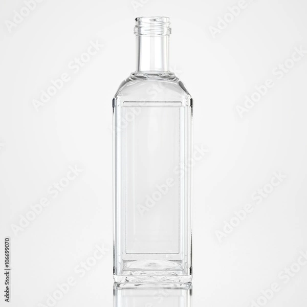Obraz Glass bottle on white background