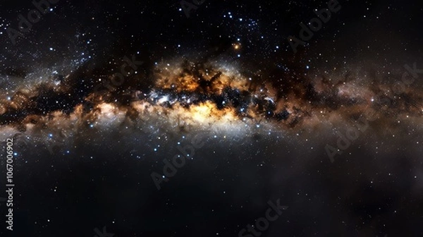 Fototapeta Mesmerizing Stereoscopic Black Starry Sky Background: A Celestial 3D Wonder