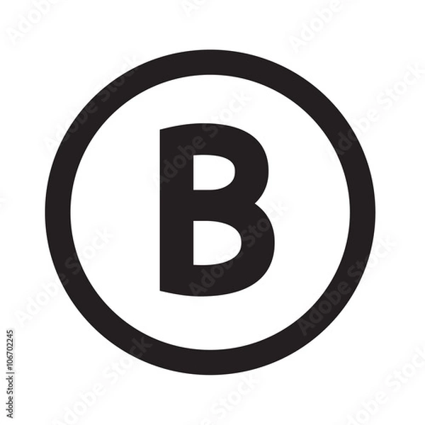 Fototapeta Basic font for letter B icon Illustration design