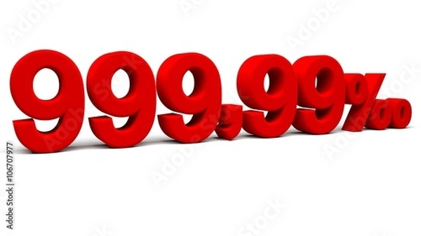 Fototapeta 3D perspective percents