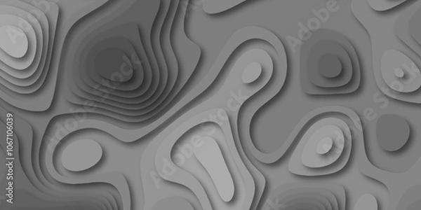 Fototapeta Abstract luxury multicolor modern 3d papercut background. Minimal abstract vector wave carve diamond topography line circle creative topography map circle and wave line smooth multilayer pattern.