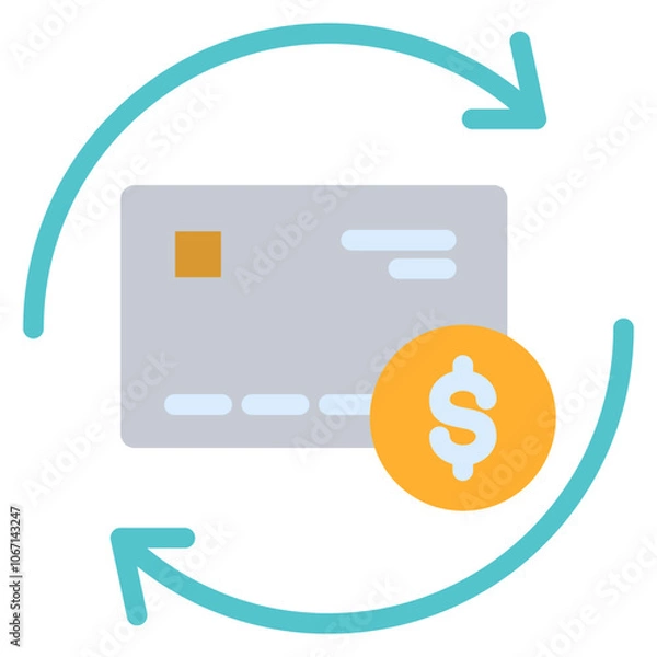 Fototapeta Payment Flat Icon