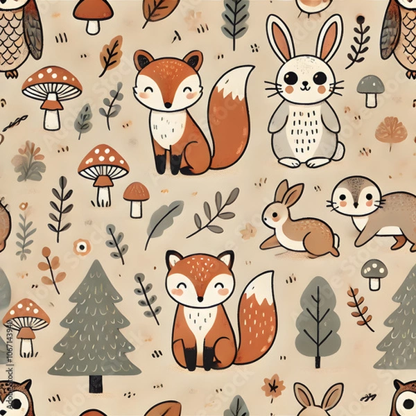 Obraz seamless pattern with cats
