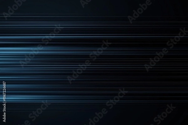 Obraz Abstract background featuring smooth blue lines in motion, creating a sense of depth and tranquility. Perfect for modern design and technology themes.