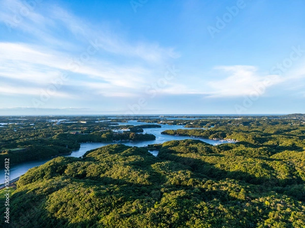 Obraz 英虞湾(ドローン空撮)　三重県志摩市伊勢志摩国立公園