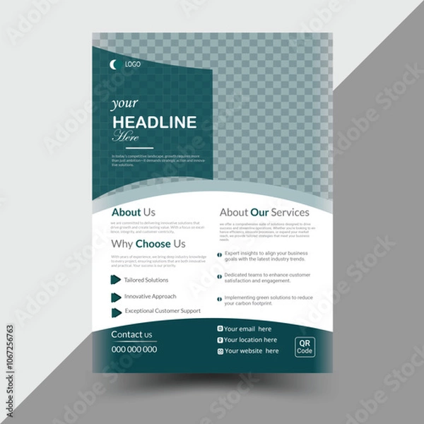 Obraz Corporate simple and clean flyer design 