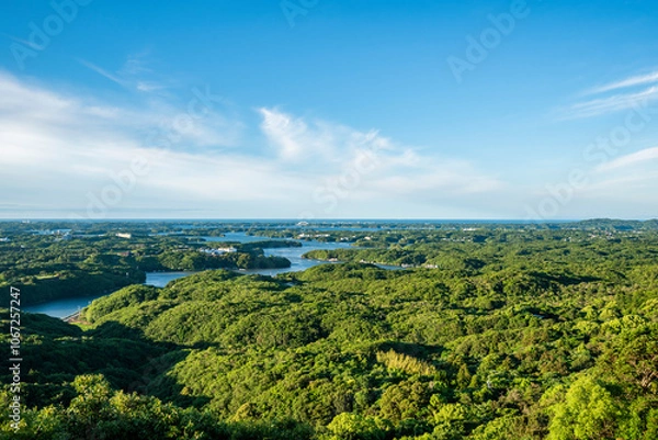 Obraz 横山展望台から望む英虞湾　三重県志摩市伊勢志摩国立公園