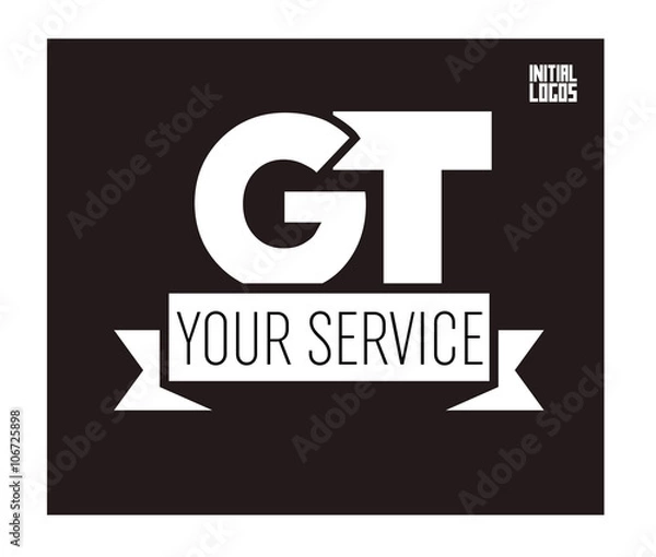 Obraz GT Initial Logo for your startup venture