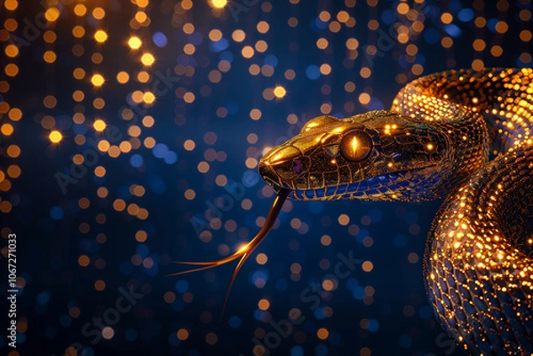 Fototapeta Symbol of 2025: The Year of the Snake