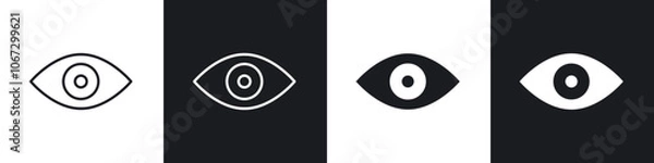 Fototapeta Visible icon in thin outlined.