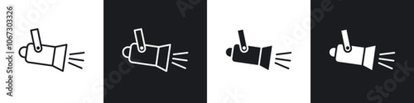 Fototapeta Spotlight icon in thin outlined.
