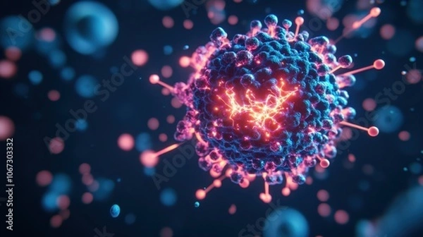 Fototapeta Drug Visualization and Time Lapse Animation Concept