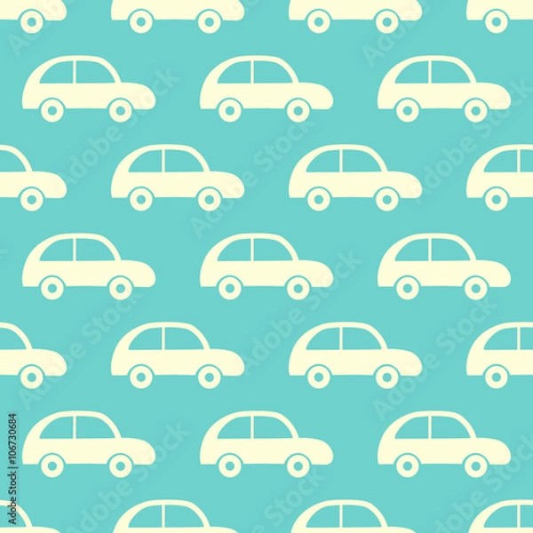 Obraz Vector seamless pattern with cars