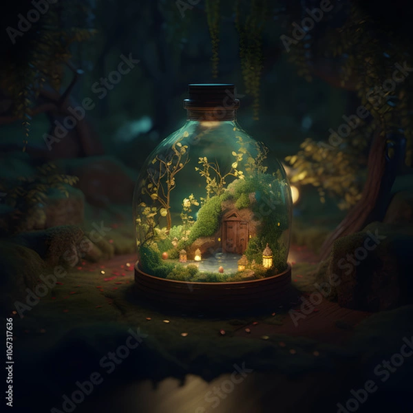 Fototapeta bottle florest