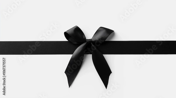 Fototapeta Minimal Black Friday banner on a white background with a solid black bar and bold text