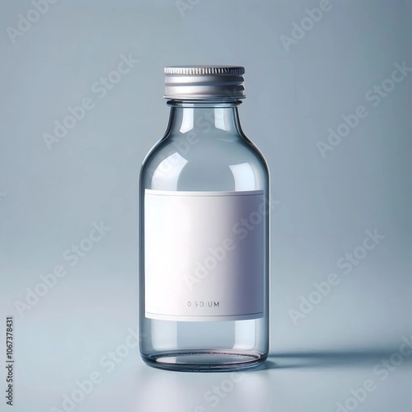 Fototapeta a transparent bottle featuring a blank label, making it the ultimate solution for your mockup needs.
