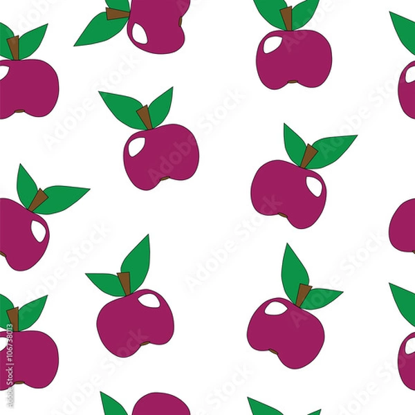 Fototapeta Seamless apple pattern