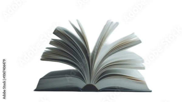 Fototapeta Open book on white background for education and reading