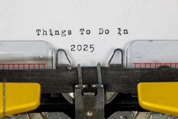 Obraz Things To Do In 2025 written on an old typewriter	
