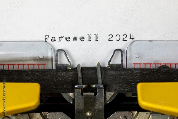 Obraz Farewell 2024 written on an old typewriter	