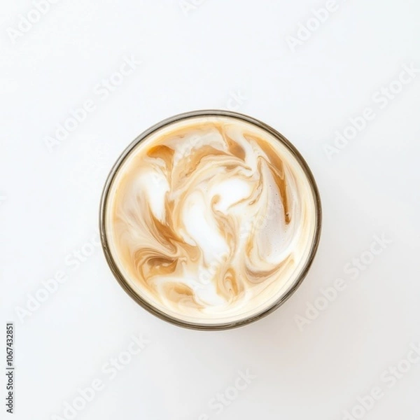 Fototapeta Discover the Art of Crafting Delicious Creamy Coffee Drinks with Smooth Milk Swirls
