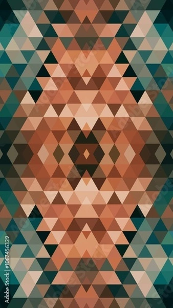 Obraz triangular motif. triangle pattern. tribal motif. triangle background