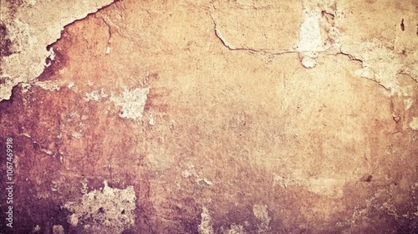 Fototapeta A textured wall with a weathered appearance, showcasing earthy tones and natural imperfections.