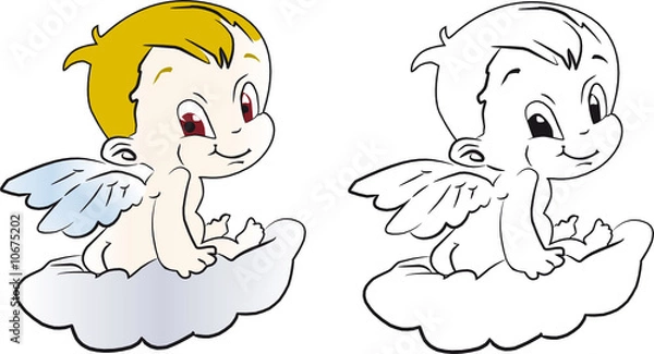 Fototapeta angelo vettoriale