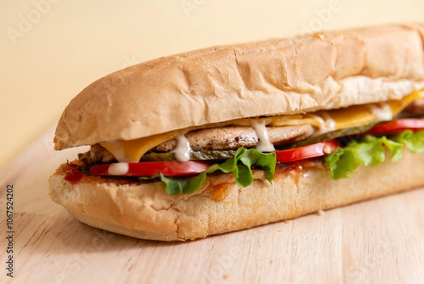 Obraz ham and cheese sandwich