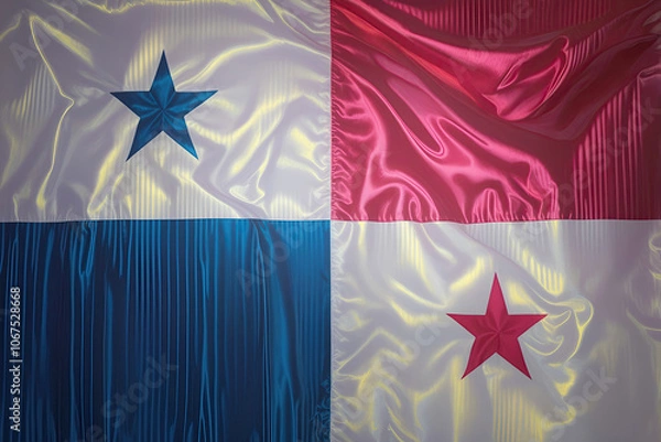 Fototapeta panamanian flag for national Day or Independence Day of panama