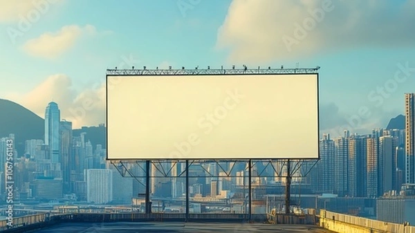 Obraz Empty billboard for advertising work.