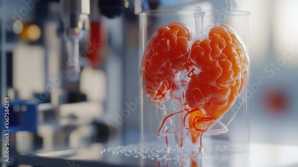Fototapeta Bioprinting 3D Printing human tissues and organs for medical treatment