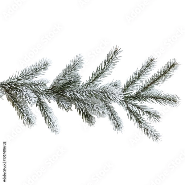 Fototapeta A sleek line of fir branches