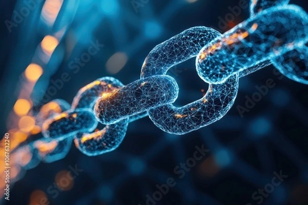 Fototapeta Innovation and blockchain concept featuring digital advancements and technology integration