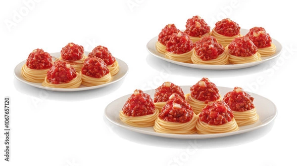 Fototapeta Delicious Plates of Enchiladas on a Transparent Background Generative AI