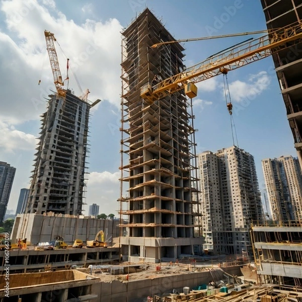 Obraz High-Rise Building Construction