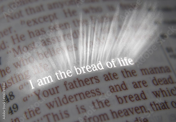 Obraz Bible text - I am the bread of life - John 6:48