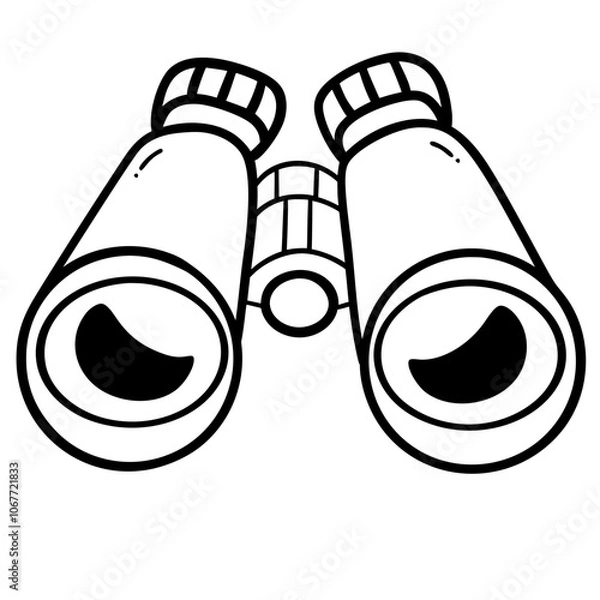 Obraz Cute binoculars doodle 