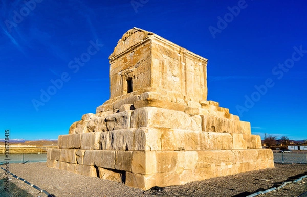 Obraz Grób Cyrusa Wielkiego w Pasargadae w Iranie
