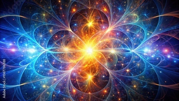 Fototapeta Abstract visualization of energy flowing through intricate fractal realms, energy, fractal, abstract, visualization