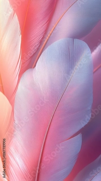 Fototapeta Soft Pink and Purple Feather Texture	