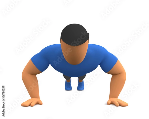 Obraz Fitness Mann trainiert Brust und Hände