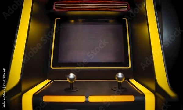 Fototapeta A retro arcade game machine screen