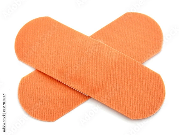 Fototapeta Adhesive plaster isolated on white background
