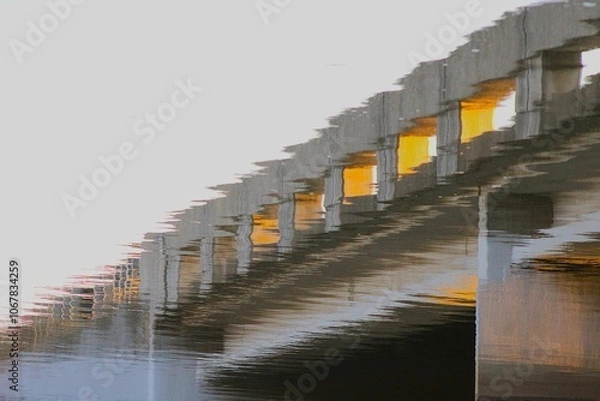 Fototapeta Bridge Reflection and Visual Effects